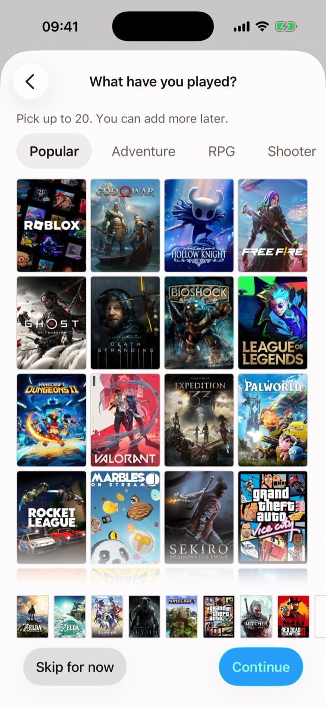 Quick log in Playthroughs, for adding games you have already played in batches